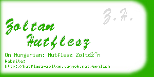zoltan hutflesz business card